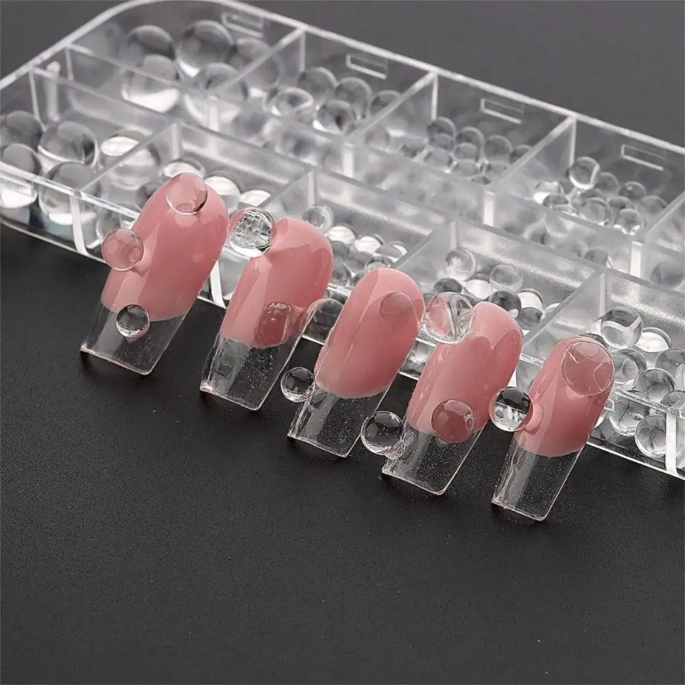 Transparent Round Bead Nail Accessories Bubble Bead Three-Dimensional Nail Decoration Nail Bead Charms Professional Use