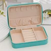 Boîte de rangement portable pour bijoux, organiseur de voyage, étui à bijoux en cuir, rangement pour boucles d'oreilles, colliers, bagues, présentoir à bijoux