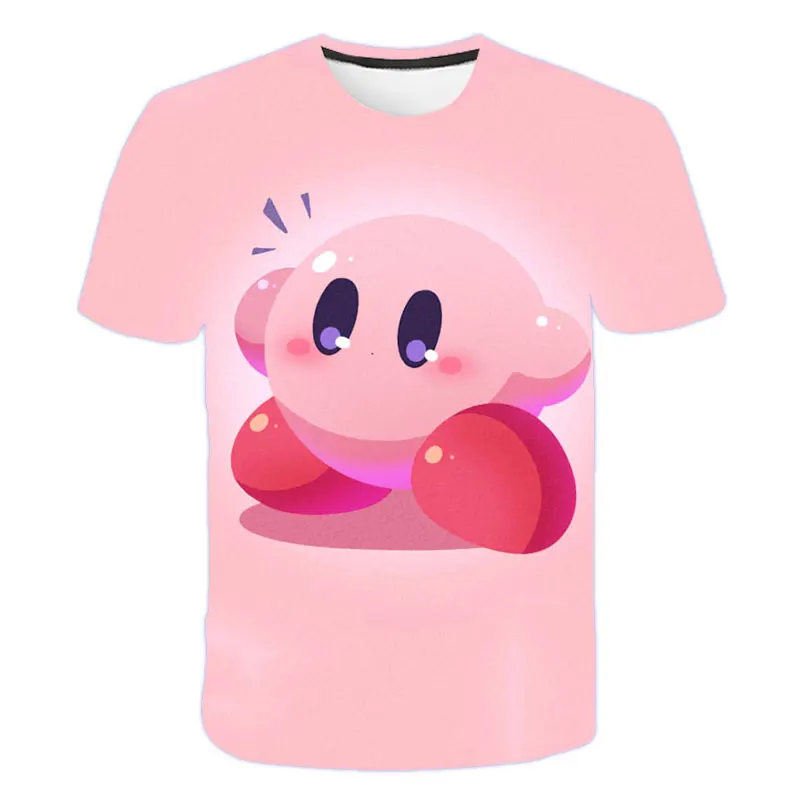 Kirby-футболка детская одежда летняя крутая 3D печать для мальчиков и девочек