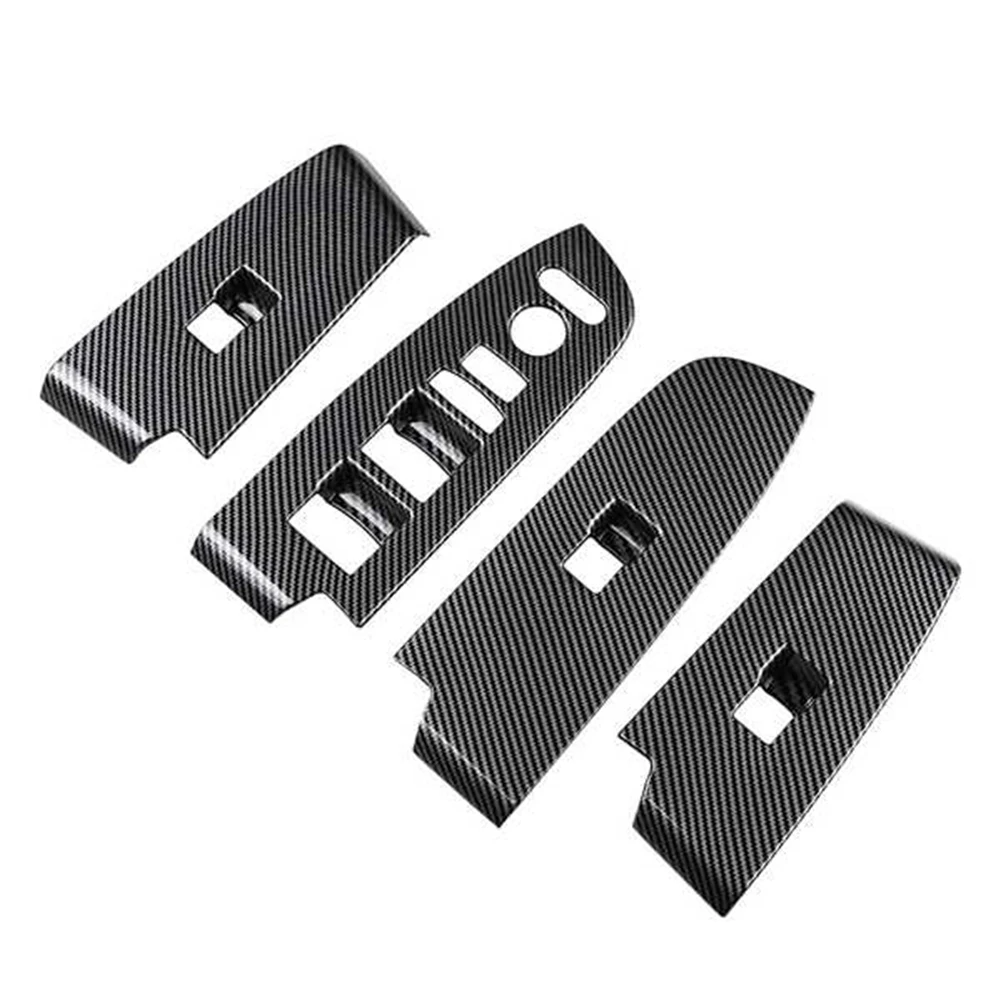 

Car Carbon Fiber Window Glass Lift Button Switch Cover Trim Door Armrest Panel for -V Vezel 2021 2022 LHD
