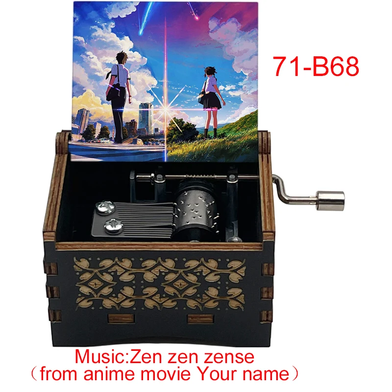 Zenzenzense music from anime movie Your name Kimi no Na wa Music Box Hand Birthday Christmas Gift Casket office Decoration