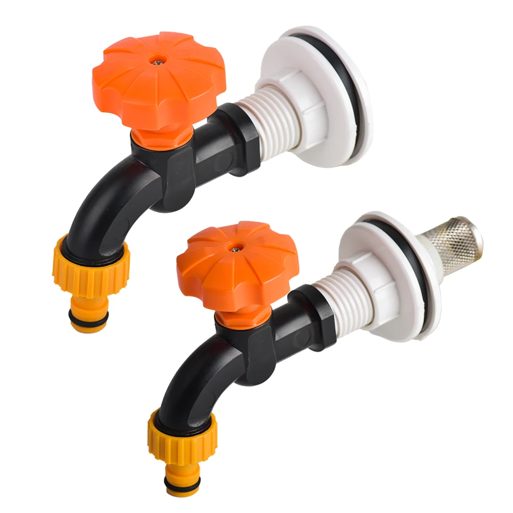 Connettori Femmina Per Serbatoio Acqua Da 1/2 Pollice (12,7 Mm) – Raccordo A Paratia In PVC Per Botti Di Pioggia, Vasche, Acquari, Piscine, Confezione Da 2 Con Guarnizioni