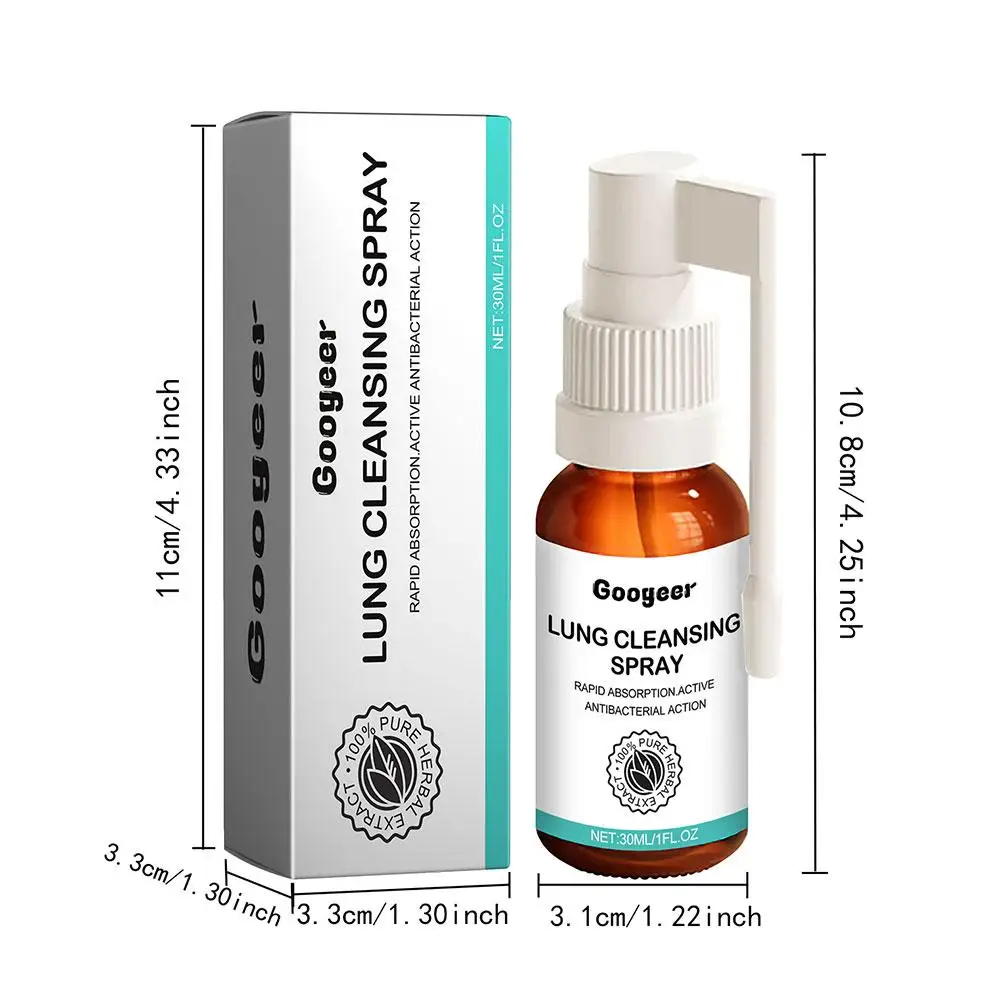 30ml Herbal Lung Cleanse Spray Smoking Sore Treatment Throat Relief Oral Care Mist herbal oral spray smoking cessation spray