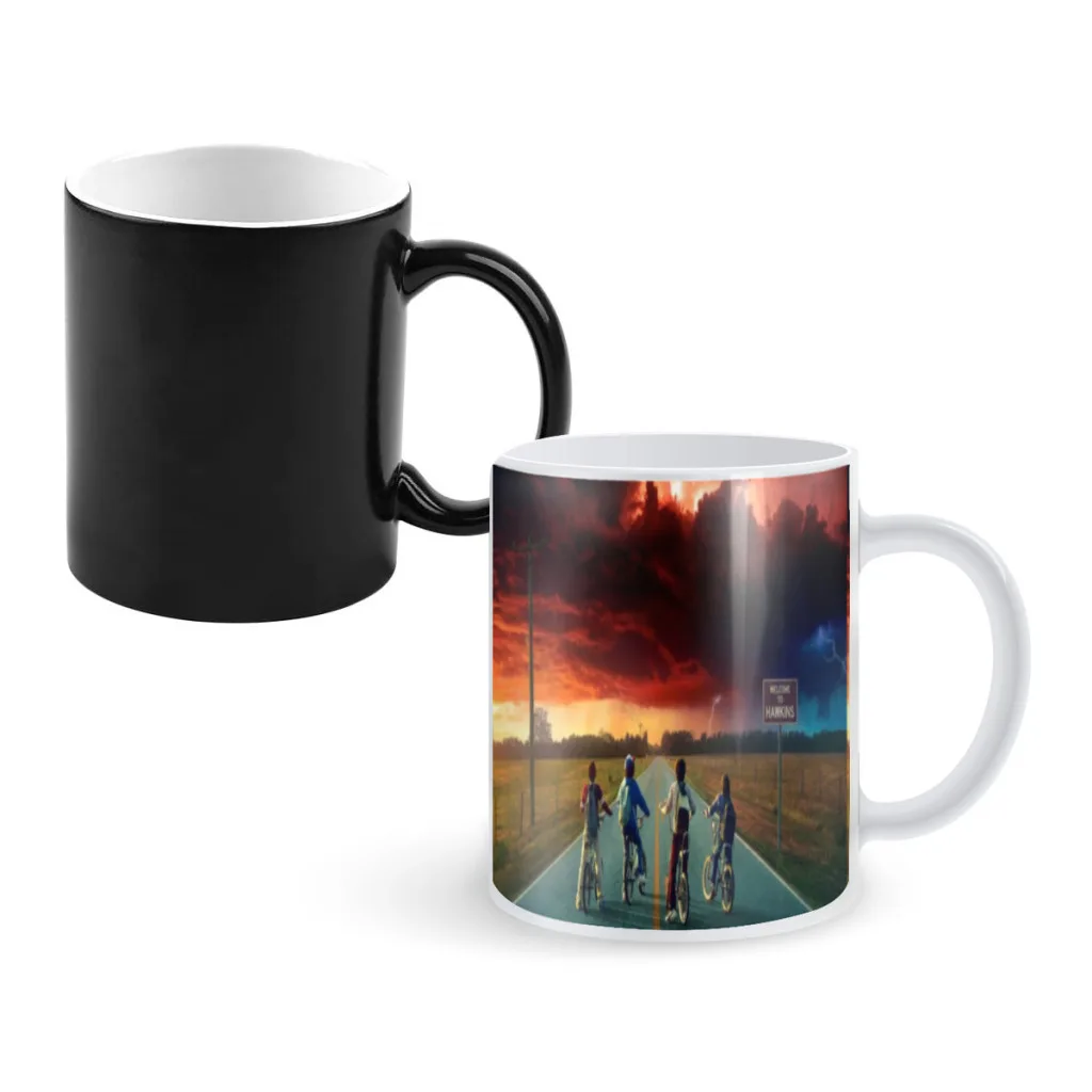 thumbnail image 1 of Thriller American Drama Stranger Things One Piece Coffee Mugs And Mug Creative Color Change Tea Cup Ceramic Milk Cups Gifts, 1 of 5
