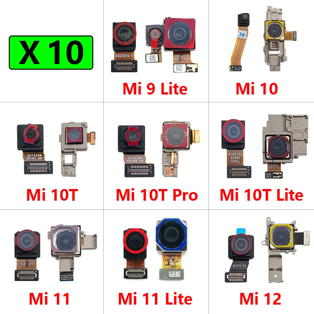 

10 шт. оригинал для Xiaomi Mi 9 10 10T 11 12 Pro Lite фронтальная камера гибкий с модулем задней камеры гибкий кабель запасные части