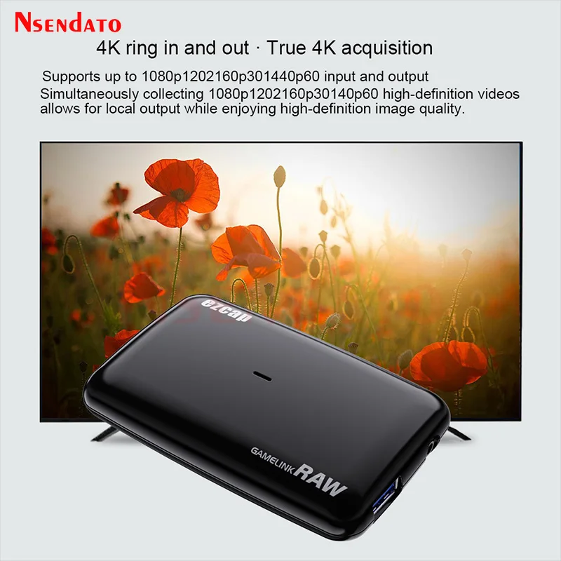 Ezcap321 4K 30hz USB3.0 HDMI Video Game Capture Card Live Streaming Box Video Recorder Grabber Capture 1080P 120fps For PC PS5