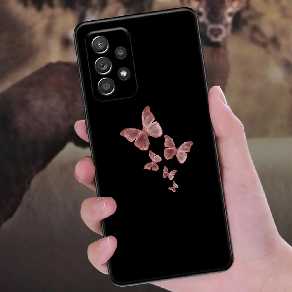 Elegant Black Butterfly Love Phone Cover - Stylish Protective Back Case