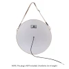 Frame Round Mirror,Round Bathroom Mirror with Light,Wall Mounted Lighted Vanity Mirror, Anti-Fog & Dimmable Touch Switch 5