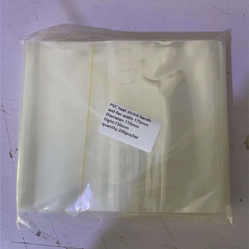 400pcs/lot Pvc Transparant Heat Shrink Bands For Jar Mouth/cap Sealing Band Diameter 108mm Height 150mm Laid Flat Width 175mm