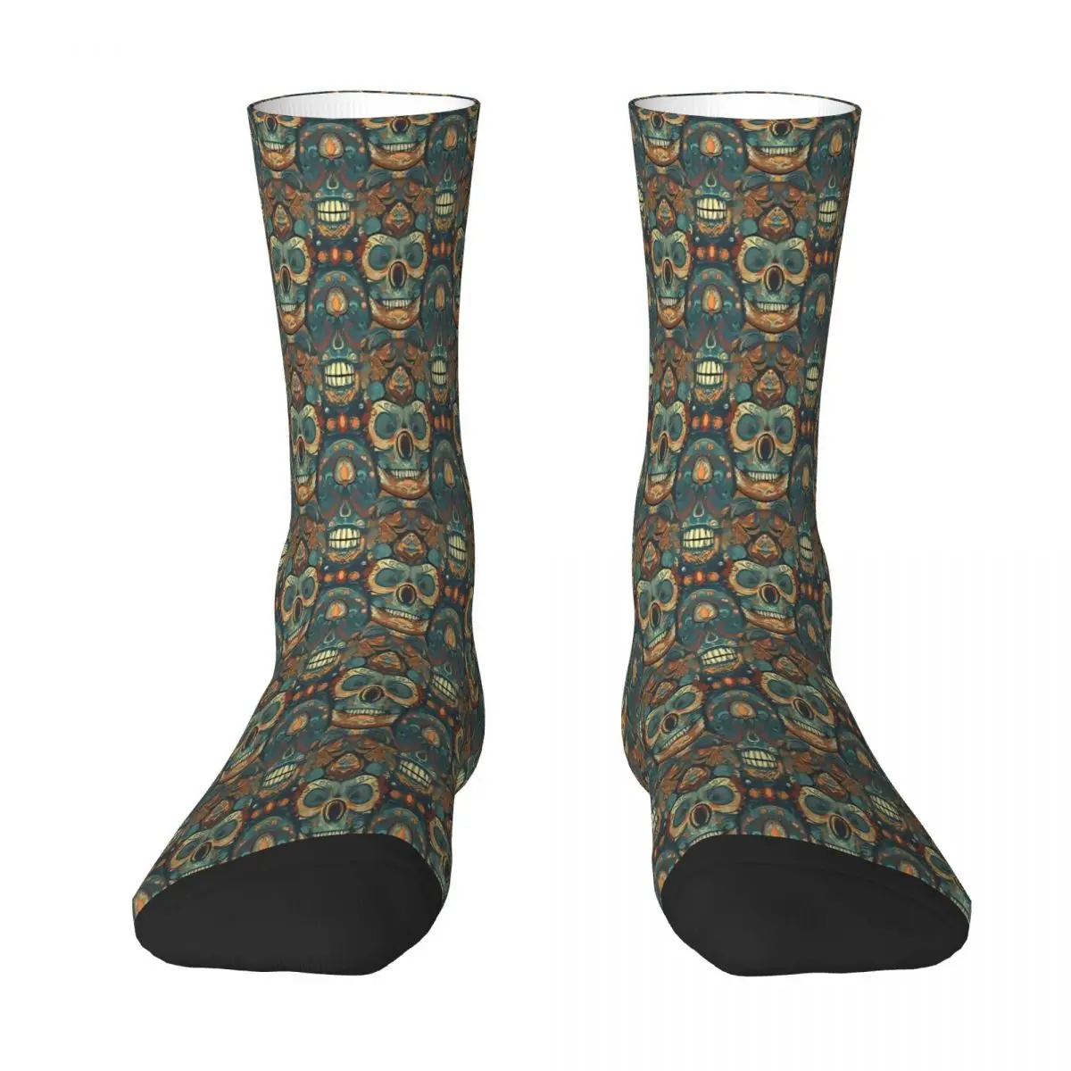 

Festive Madness Mexico Mexican Skull Skulls Sock Socks Men Women Polyester Stockings Customizable Hip Hop