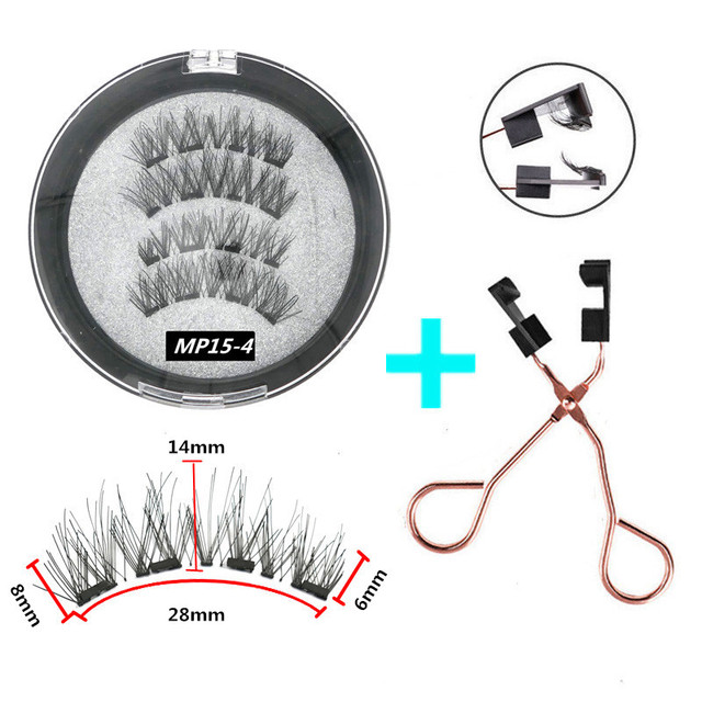 Pairs of Magnet Magnetic Eyelashes, Natural Handmade Mink hair, Reusable