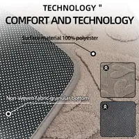 3 tapis d'intérieur en peluche douce, tapis de sol en peluche pour chambre à coucher, tapis en peluche pour la décoration de la maison 2