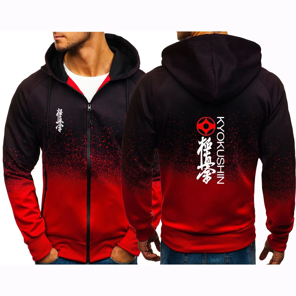 Men's Kyokushin Karate Long Sleeve Zipper Sweatshirt