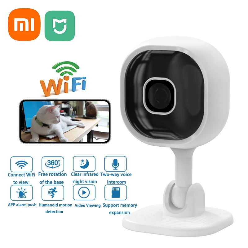 Xiaomi Mijia Security Camera Wifi Wireless 1080p Night Vision Remotely HD Camera Home Surveillance Cameras Alarm Reminder xiaomi mijia new e27 bulb wifi camera 1080p night vision security surveillance cameras hd home two way intercom motion detection