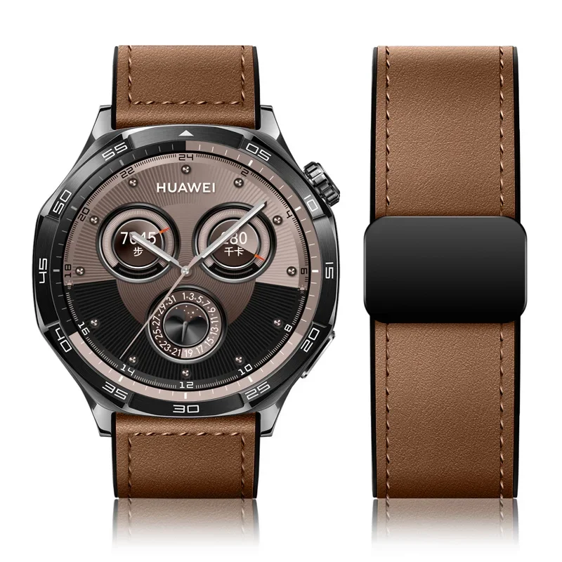 Premium Leather & Silicone Watch Strap - Universal 22mm/20mm