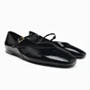 Spring Designer Red Women Ballet Shoes Casual Round Toe Flats Patent Leather Office Female Shoes 2