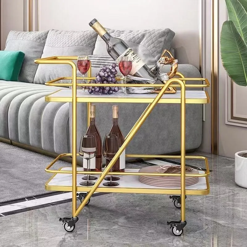 AOLIVIYA Dining Cart Car Restaurant Mobile Tea Cart 4S Shop Home Hotel Tea Delivery