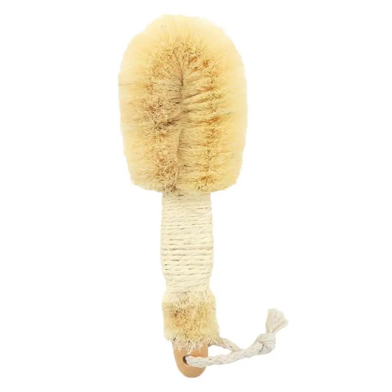 

Щетка для сухой кожи Sisal, мягкая и приятная для кожи щетка для ванны из растительного волокна, разглаживающая, для душа и тела сухой кожи