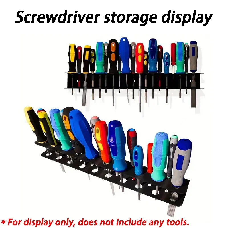Wall Mounted Hardware Tools Organizer Rack Portable Pliers Storage Shelf Multi Hole Screwdriver Organization Hanging Bracket 3