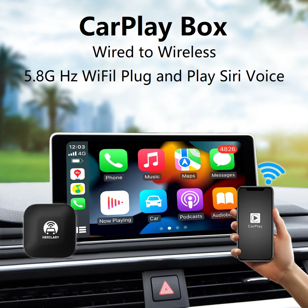 2023 Birgus Apple Carplay Wireless Adapter CarPlay Dongle for Factory Wired  CarPlay Cars Converts Wired to Wireless