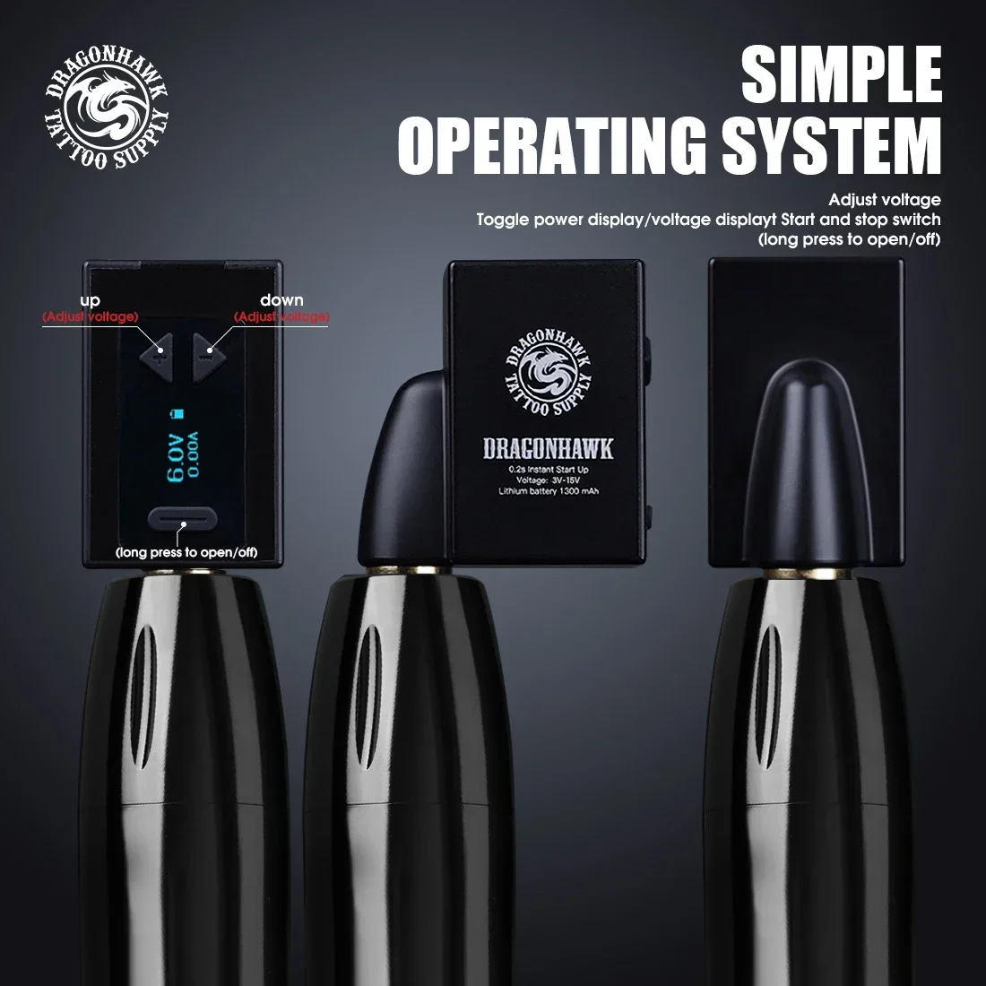 Tattoo Accessories LCD Mini Wireless Battery For Tattoo Pen Machine