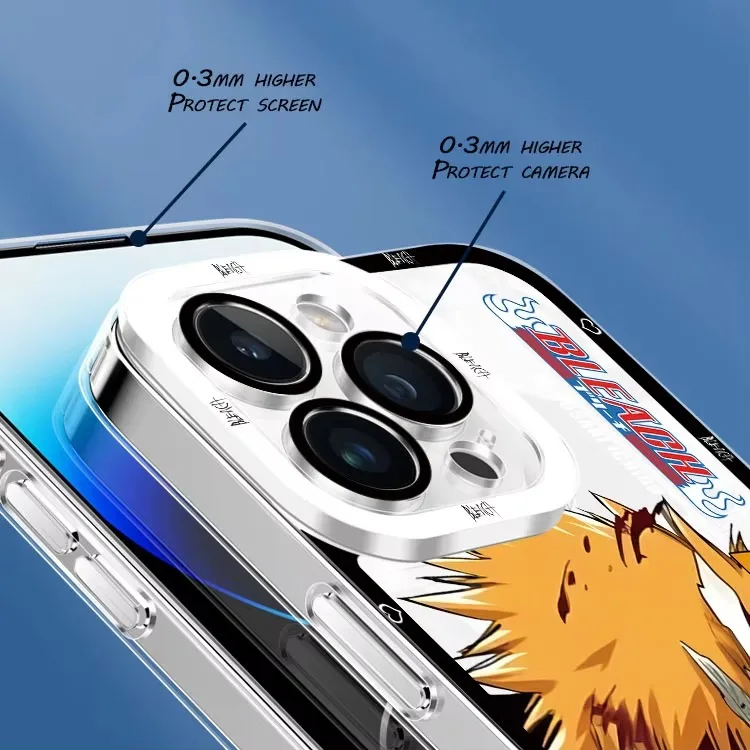 Shockproof Soft Silicone Clear Anime Bleach Ichigo Phone Case Cover