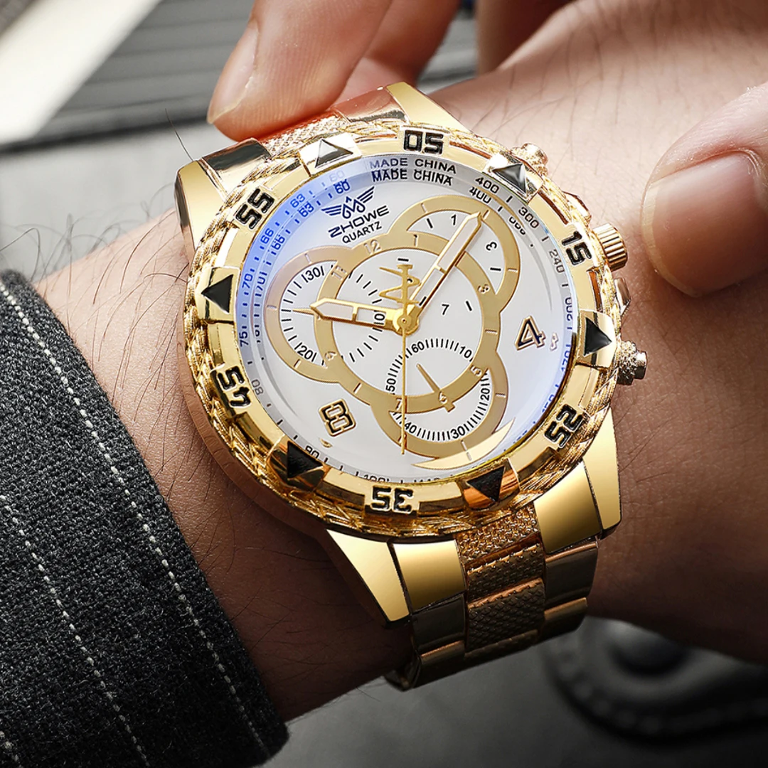 Fashion Male Business Dress Analog Quartz Wrist Watch 4