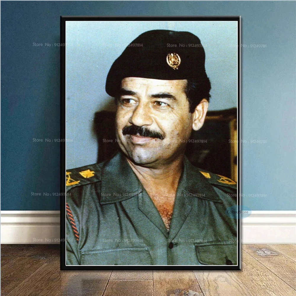 Photo The Great Leader Saddam Hussein Portrait Poster Prints Canvas Painting Bedroom Wall Picture Art For Home Living Room Decor 