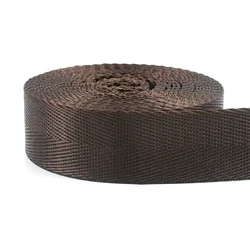 Versatile Nylon Webbing Canvas Ribbon for Creative Sewing and Crafts (Coffee)