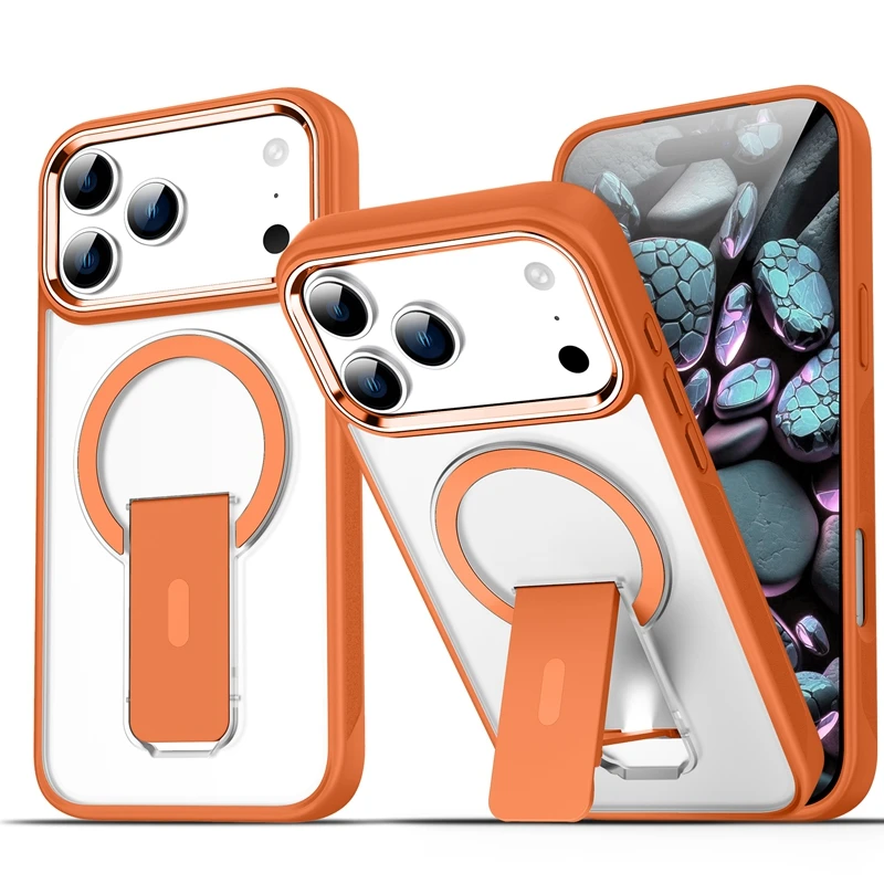 Magnetic Folding Stand Matte Bumper Phone Case with Magsafe Compatibility