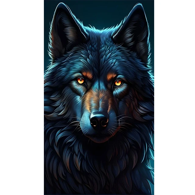 Enchanting Wolves DIY Diamond Painting Kit – Full Art Embroidery Mosaic and Craft Puzzle