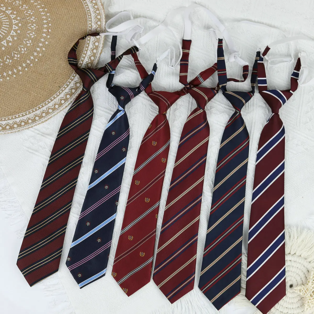 34*7cm/13*13cm JK Ties Women Plaid Neck Tie Girls Japanese Style for Jk Uniform Cute Necktie Plaid Uniform School Accessories