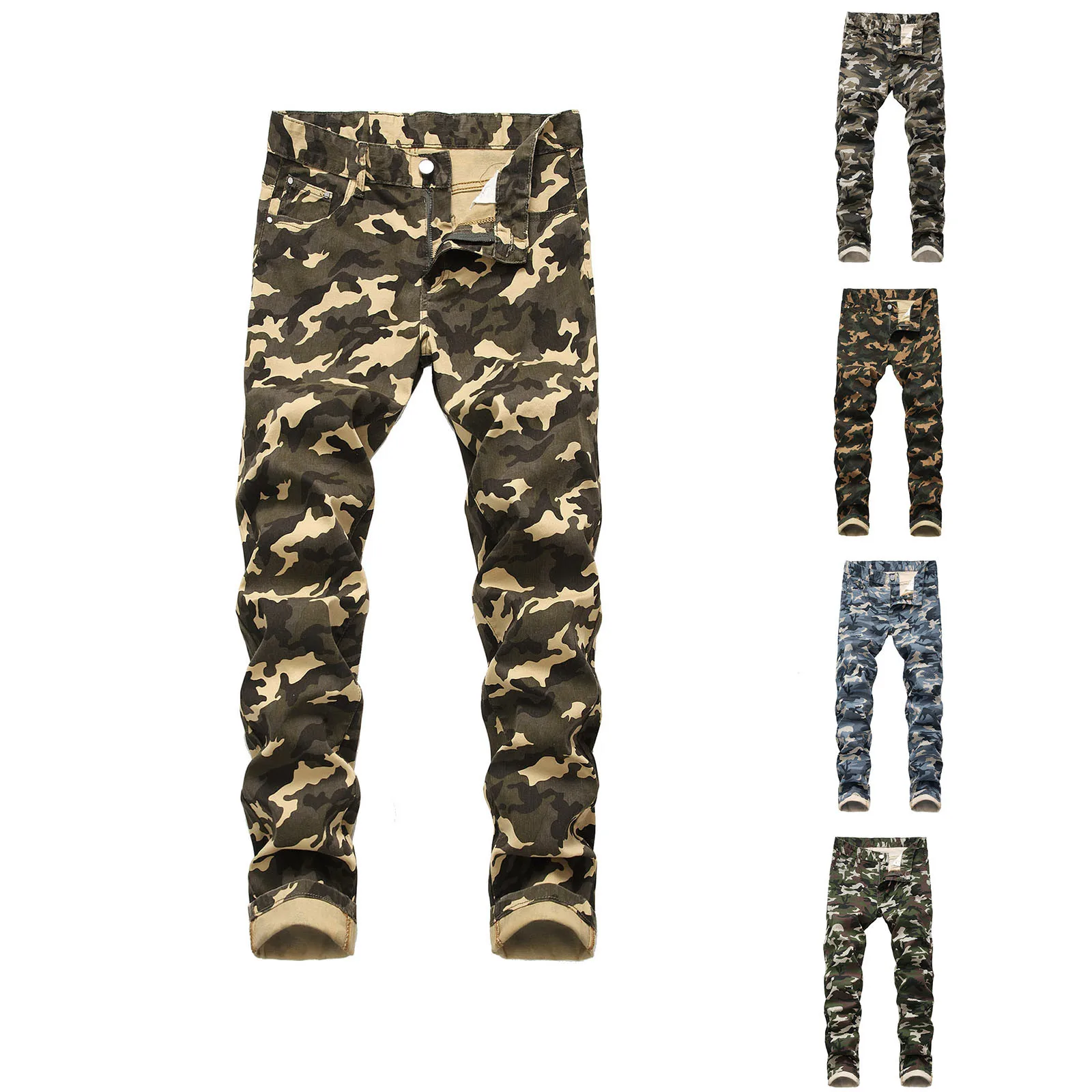 

Мужские джинсы, мужские эластичные облегающие зеленые повседневные брюки с принтом, спортивная одежда