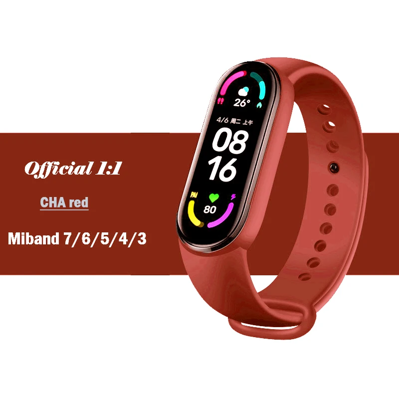 thumbnail image 1 of Correa para Xiaomi Mi Band 7 6 correas de reloj Miband6 NFC silicona de alta calidad correa de repuesto mi band 7 6 3 4 5 bandas deportivas de reloj, 1 of 5