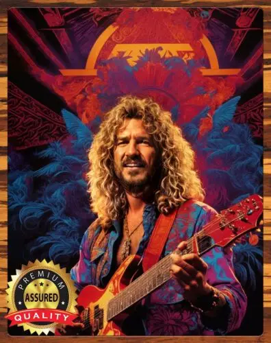 Sammy Hagar-Ван Хален-редкий металлический знак