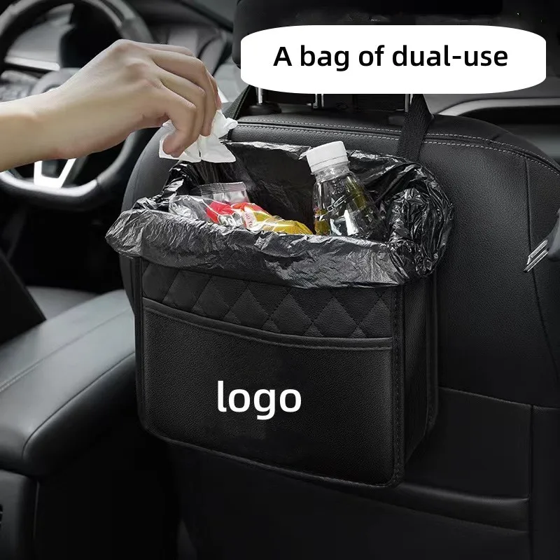 Leather Car Seat Back Storage Bag Car Garbage Storage Box For VW Tiguan mk1  mk2 5N 2 R 2021 2020 2019 2018 - 2009 2008 - AliExpress