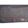 Western Wool Felt Horse Saddle Pad with Distressed Wear Leather for Horses USA-made Brown Breathable Durable