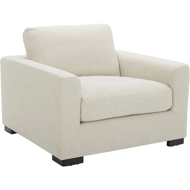 

Stone & Beam Westview Extra-Deep Down-Filled Accent Living room Chair, 42.1"D x 43.3"W x 31.5"H, Cream