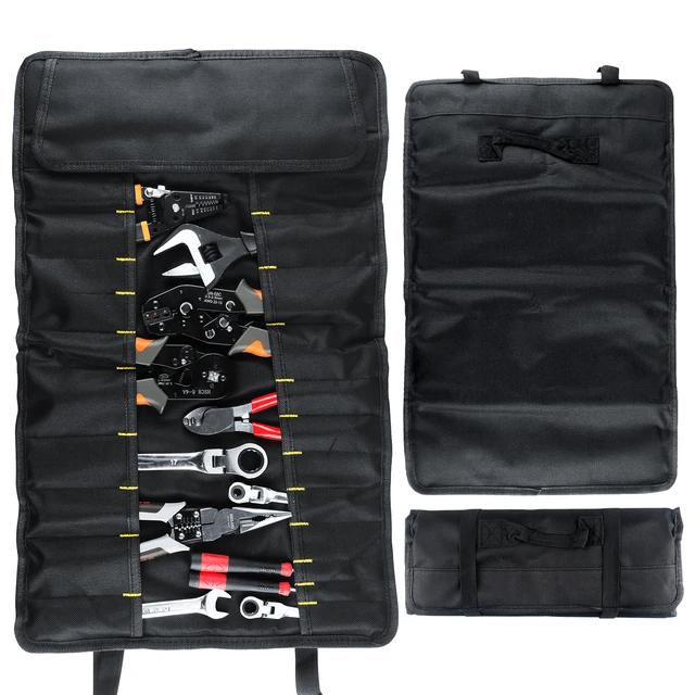 Tool Roll Bag, 23 Pocket Tool Bag, Portable Multi Tool Roll Bag