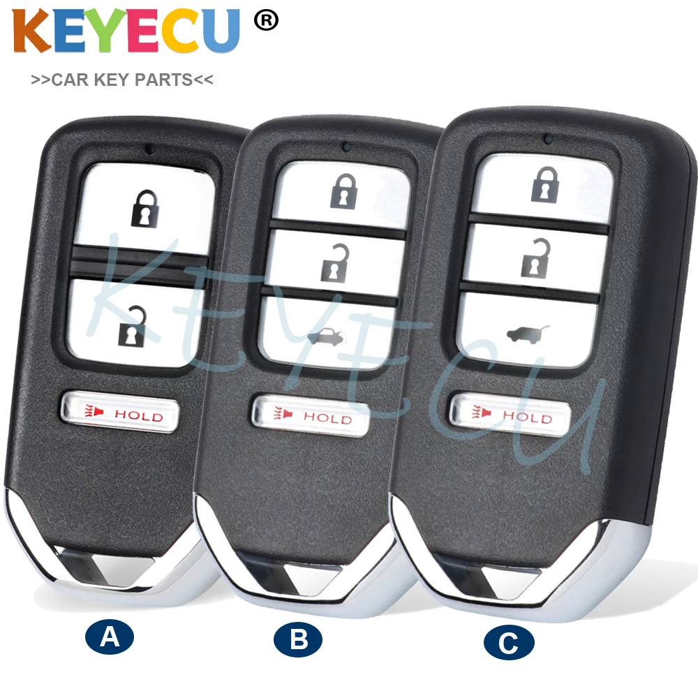 Keyless Entry Remote Honda Key Fob Replacement - 4 Button Remote