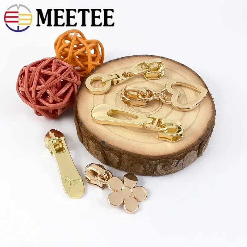 Zipper Sliders Zipper Accessories 5/10/20Pcs Llight Gold 5# Zippers Slider Used Nylon Zip Tapes Zipper Cursors Closures for Bags Replace Repair Parts Zips Puller