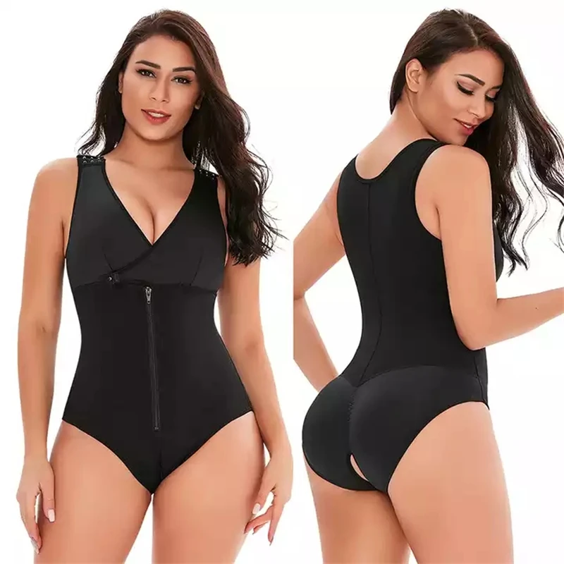 

Adjustable Breastfeeding Deep V-neck Bodi Shaper Jumpsuits Abdomen Tummy Control Tops Bodysuit Shapewear Sculpting Shapesuit