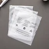 StoBag 50pcs Frosted Clothes Packaging Zipper Bags Transparent Plastic Warning Words Sealed Storage Reusable Ziplock Wholesale 5
