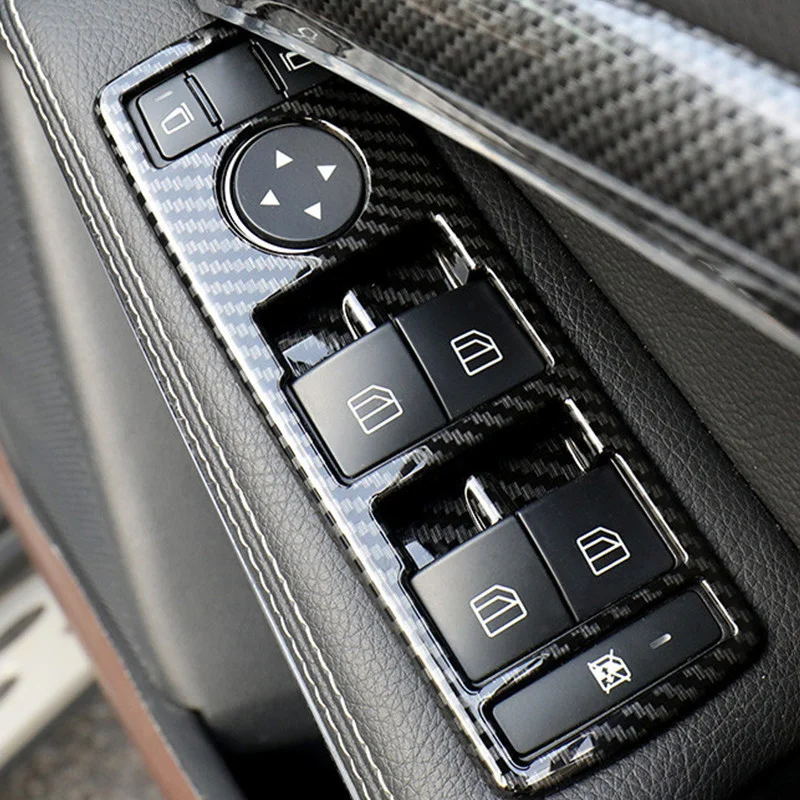

Car Window Glass Lifting Switch Buttons Frame Decoration Cover Trim 5Pcs For Mercedes Benz W204 W212 GLK C E Class