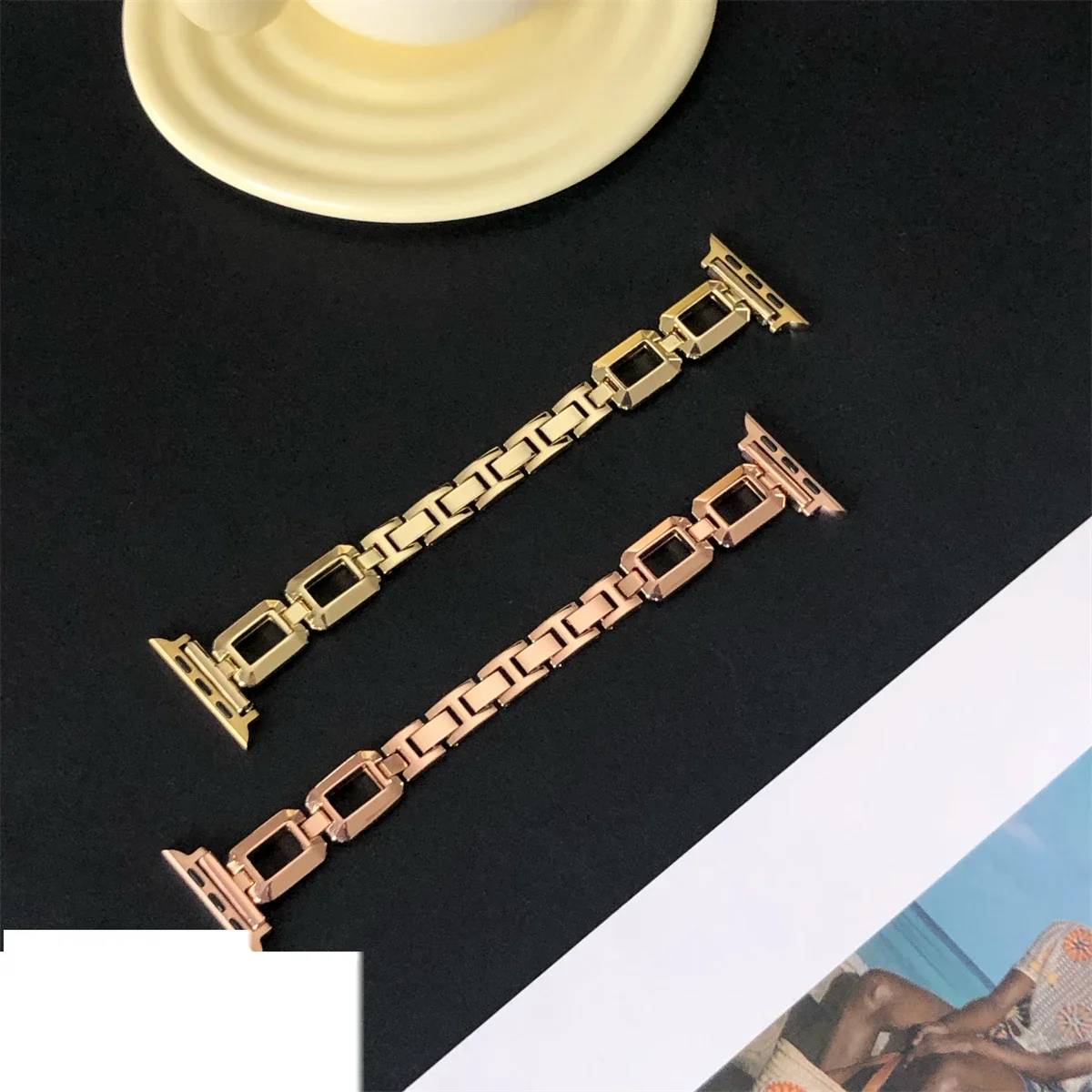 Pulseira de metal para smartwatch design elegante universal_voghion.com