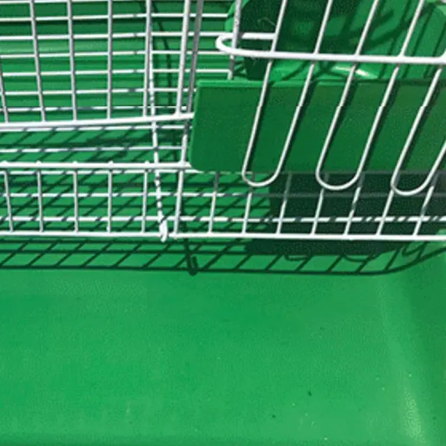 Wire Rectangular Small Cage for Small Birds and Canaries Rekord Equipped with Bird Standing Stick and 2 Semicircular 2