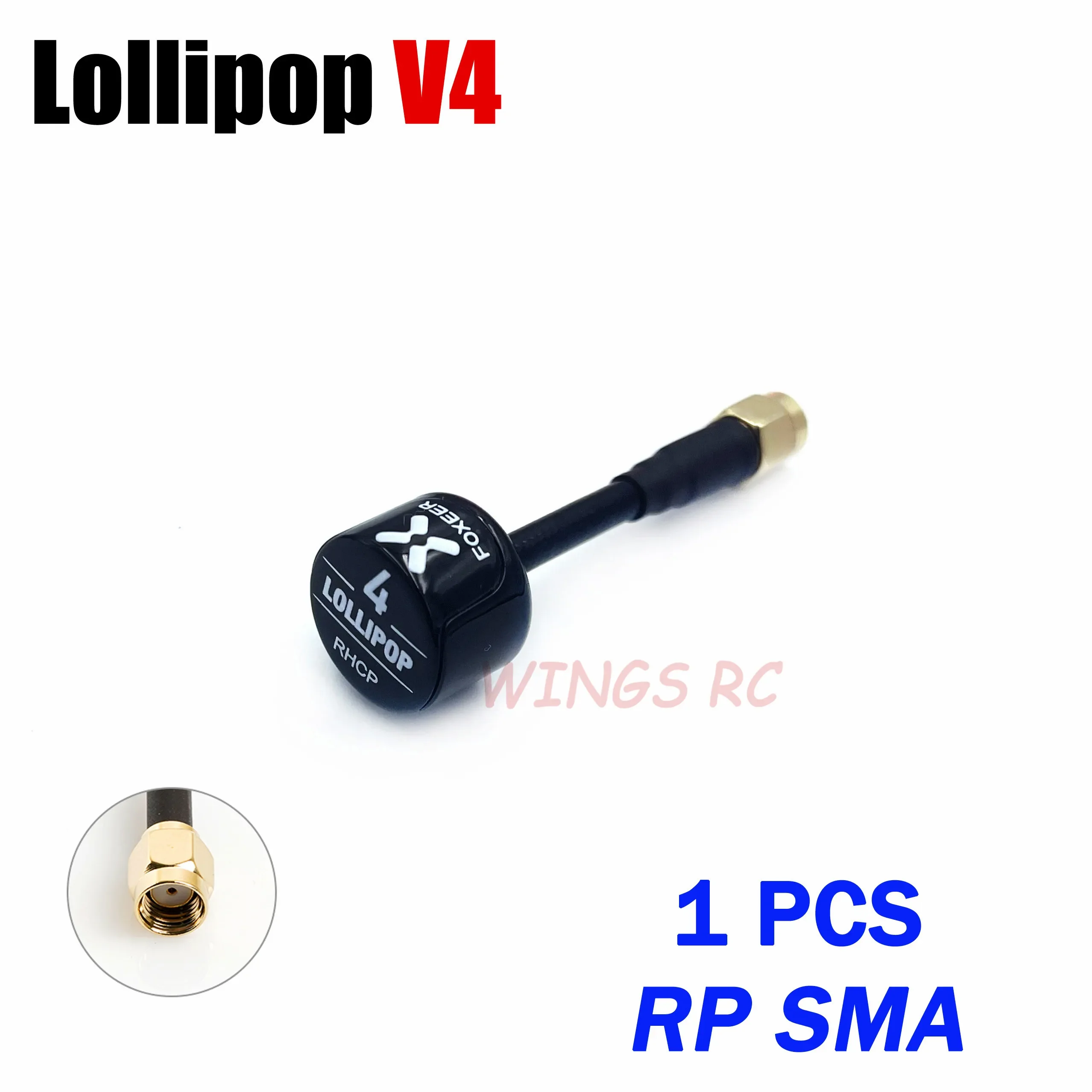 1pcs Black RPSMA V4