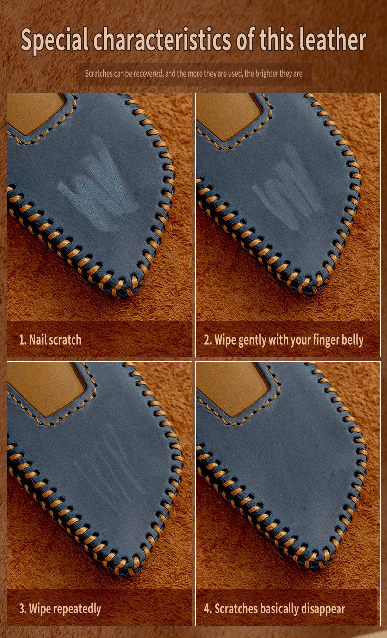 Custodia in vera pelle per telecomando per Ford Focus 3 4 ST Mondeo MK3 MK4 Fiesta Fusion Kuga 2013 2014 2015 2017 2018 - S80c8973e9e784b4b9ce09f0d0efa99c3n