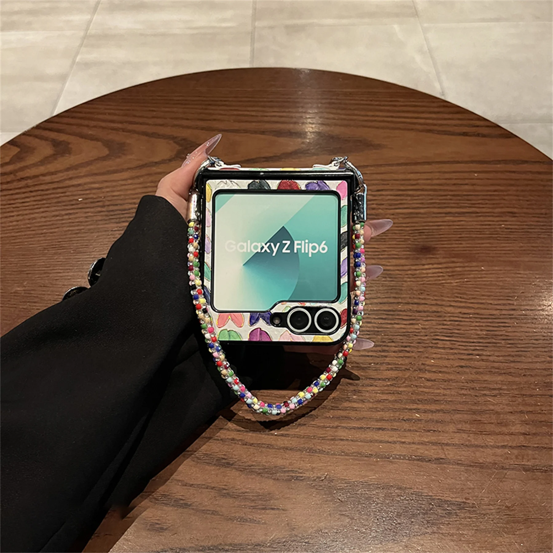 Cute Colorful Love Heart Phone Case with Bracelet