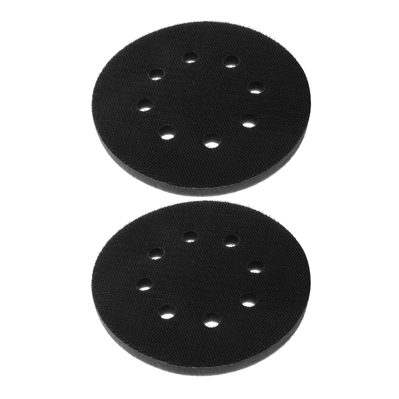 

2PCS 5 Inch(125Mm) 8-Hole Soft Sponge Interface Pad For Sanding Pads And Hook And Loop Sanding Discs For Uneven Surface Polishin
